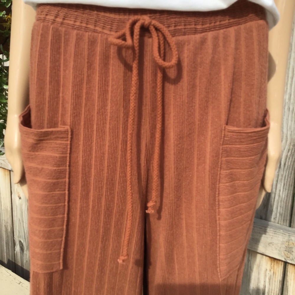 DRAWSTRING WAIST WIDE LEG PANTS WITH POCKETS 🇺🇸 - Picture 9 of 12